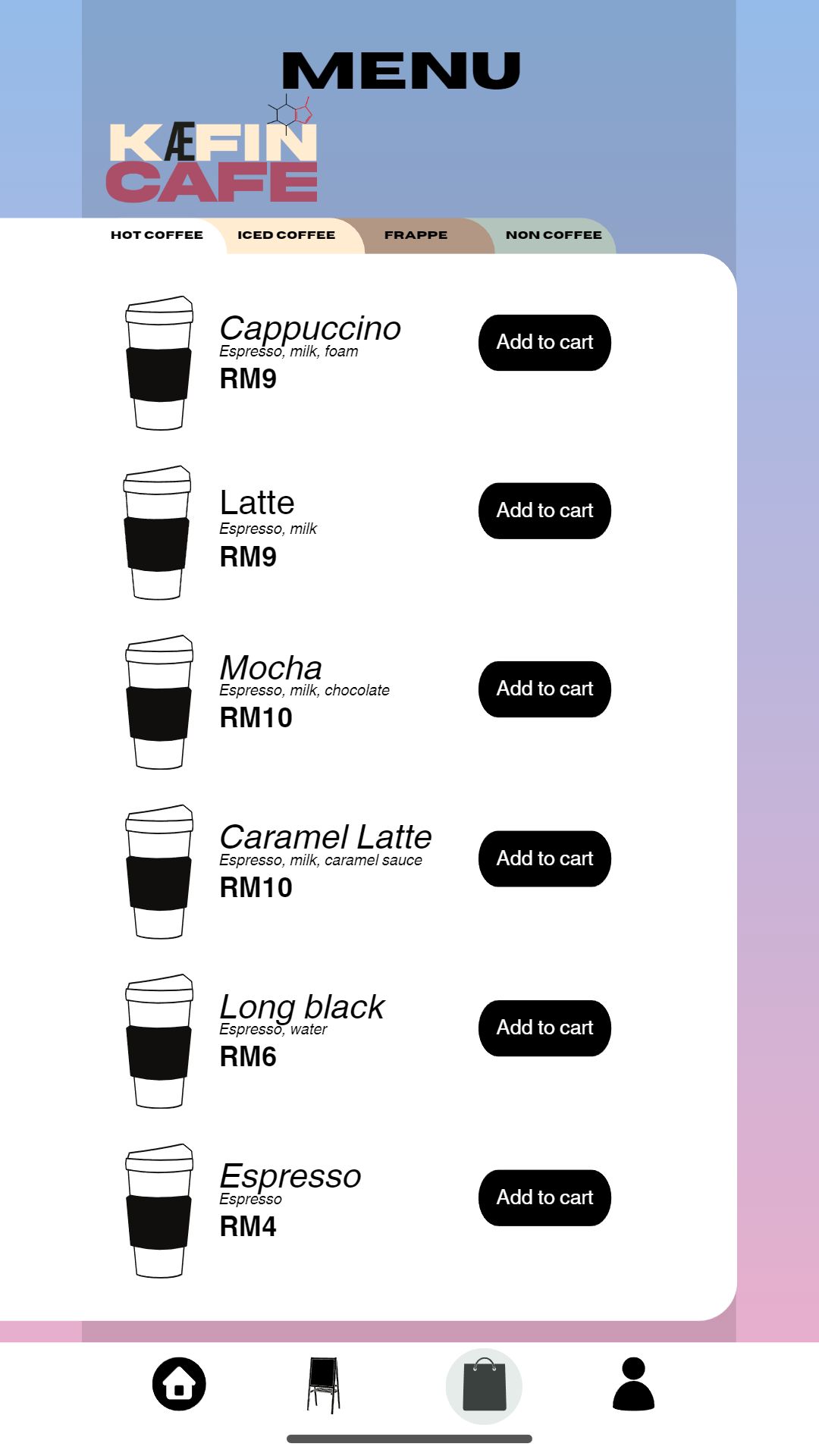 Menu Page